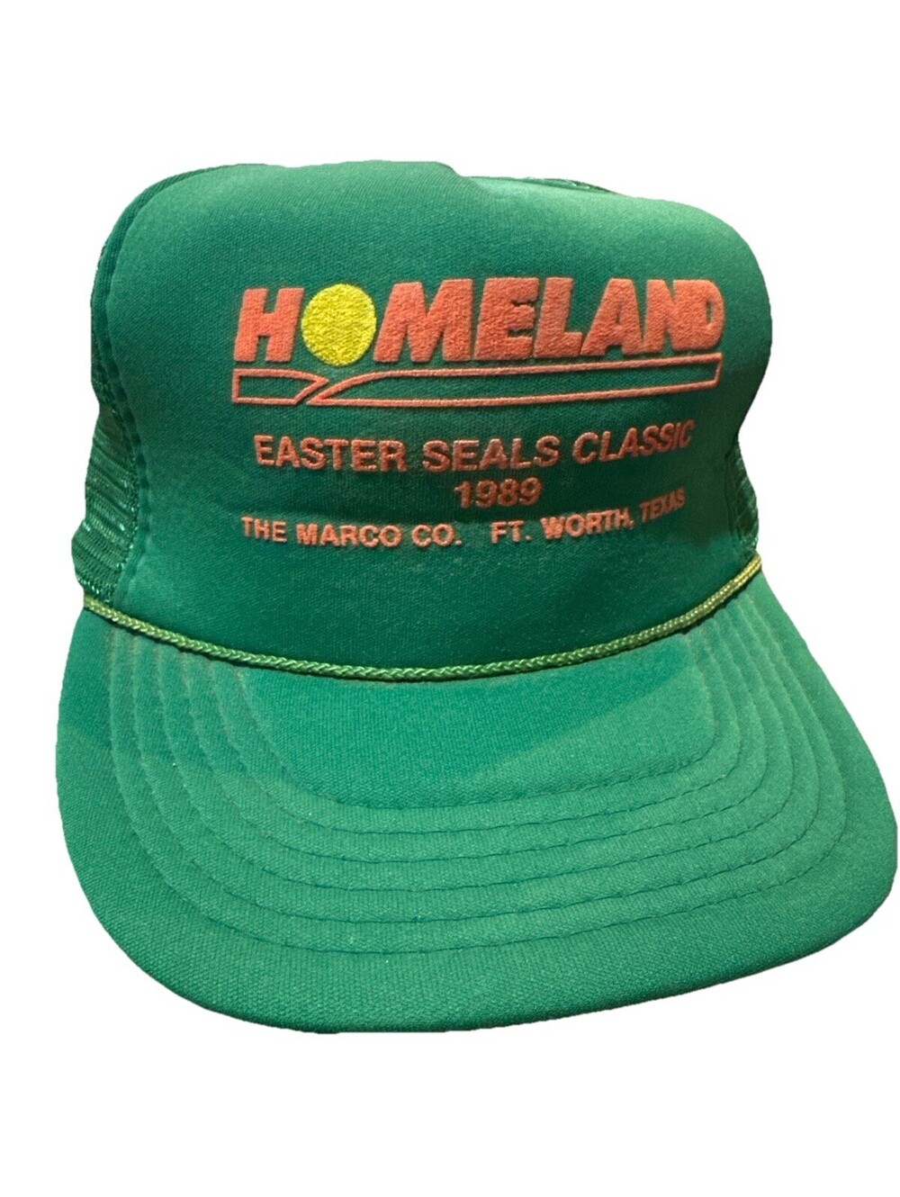 Vintage 1989 Easter Seals Classic Hat Homeland Fort Worth TX Trucker Cap